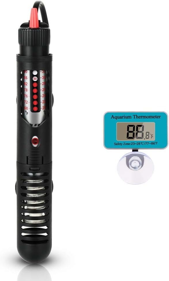 DaToo Aquarium Heater Fish Tank Heater Submersible 25 Watt, 1 Yr Warranty