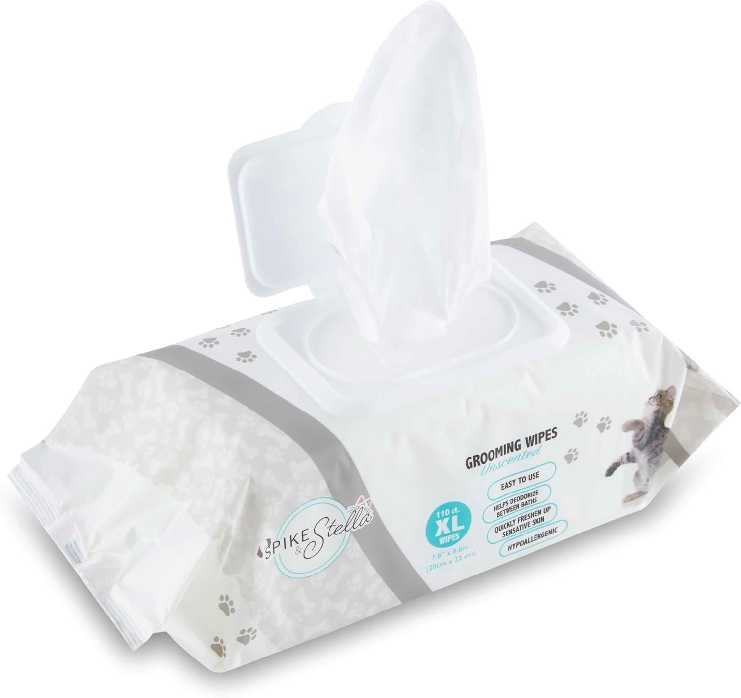 110 Pack Pet Grooming Wipes – Large & Extra-Large Sizes – Lavender, Aloe, & Unscented Variations – Hypoallergenic & Extra Durable – Perfect for Dogs & Cats, 8.6″x7.8″