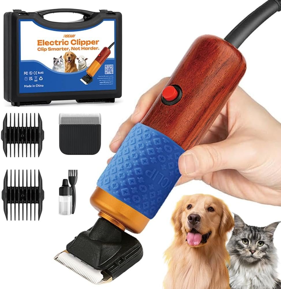 200W Professional Dog Grooming Clippers with Stepless Speed Control, Low Noise