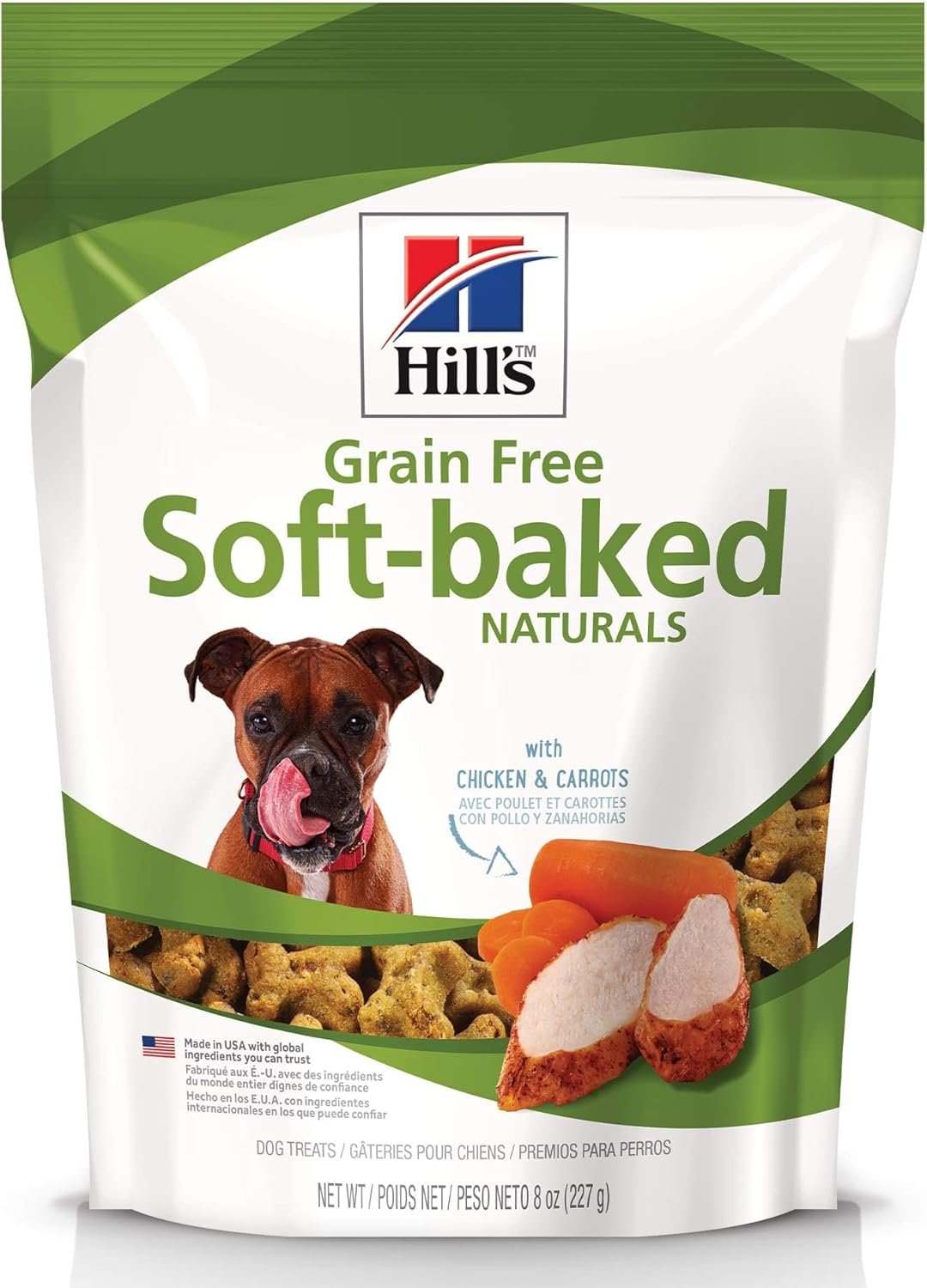 Hill’s Grain Free Soft-Baked Naturals Dog Treats, Chicken & Carrots, 8 oz. Bag