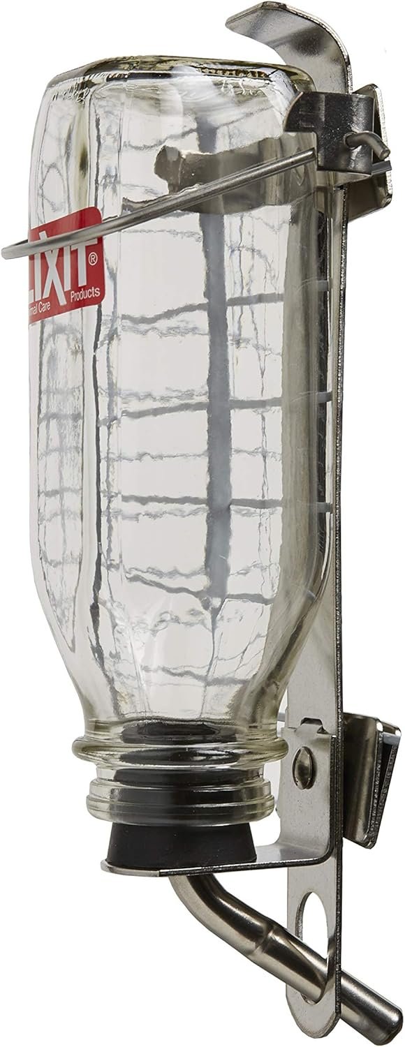 Lixit Heavy Duty Deluxe Glass Water Bottles for Birds, Dogs and Small Animals. (32oz Large Tube)