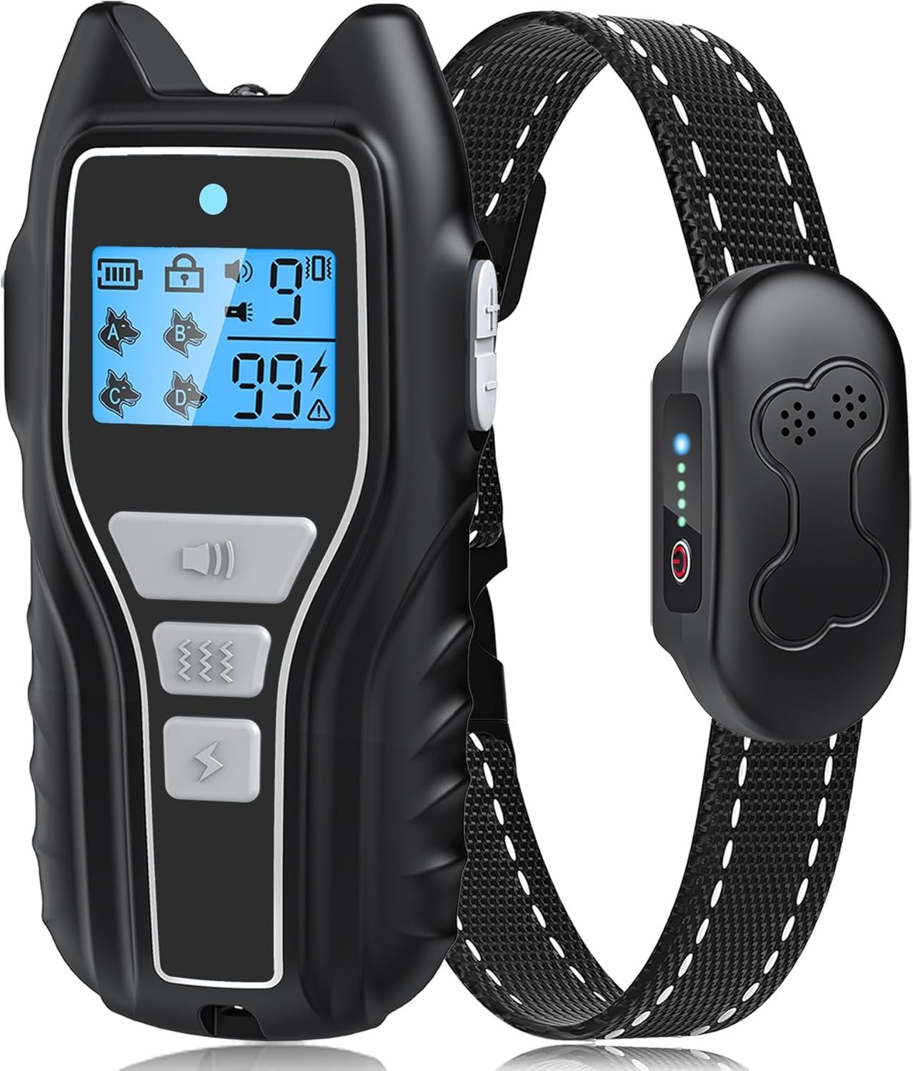 Remote Dog Training E Collar, IPX7 Waterproof Rechargeable Collar with Beep Vibration Mode, 2000FT Long Range for 15–120 lbs All Breed Dogs
