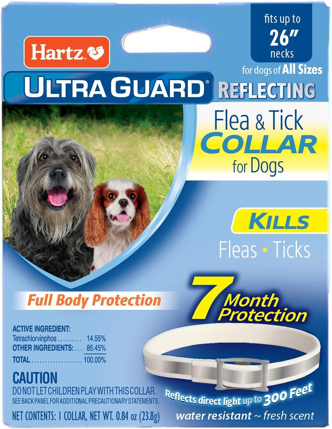 UltraGuard Reflecting Flea & Tick Collar for Dogs & Puppies, fits up to 26 inch Necks, 1 Count