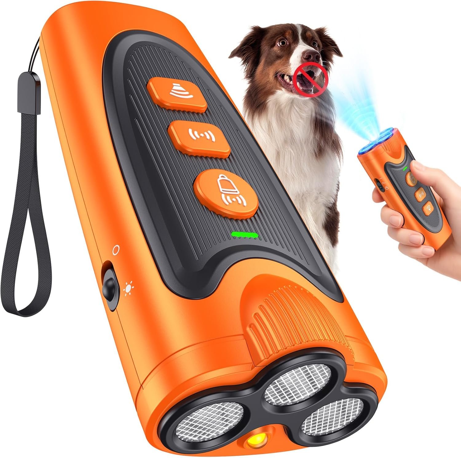 Dog Bark Deterrent Device – 3X Ultrasonic Anti Barking for Dogs, 6 Training Modes & 23FT Range, Rechargeable, Humane No-Shock Dog Training Tool for Stopping Neighbors Dogs Barks Indoor Outdoor Use