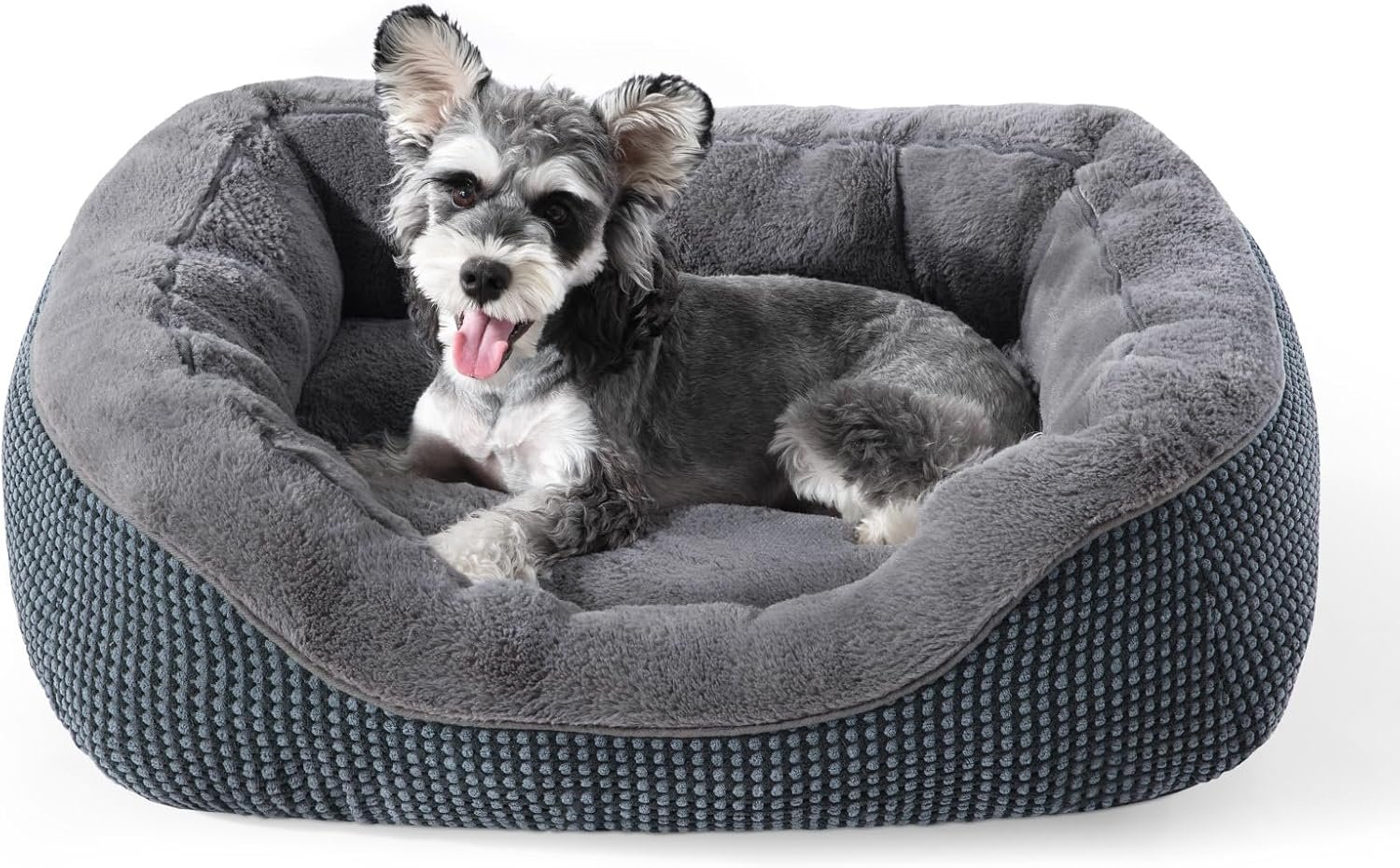 INVENHO Small Dog Bed for Small Dogs, Cat Beds for Indoor Cats Washable, Orthopedic Dog Bed, Warming Soft Calming Sleeping Puppy Bed Durable Pet Bed with Anti-Slip Bottom S(20″x19″x6″)
