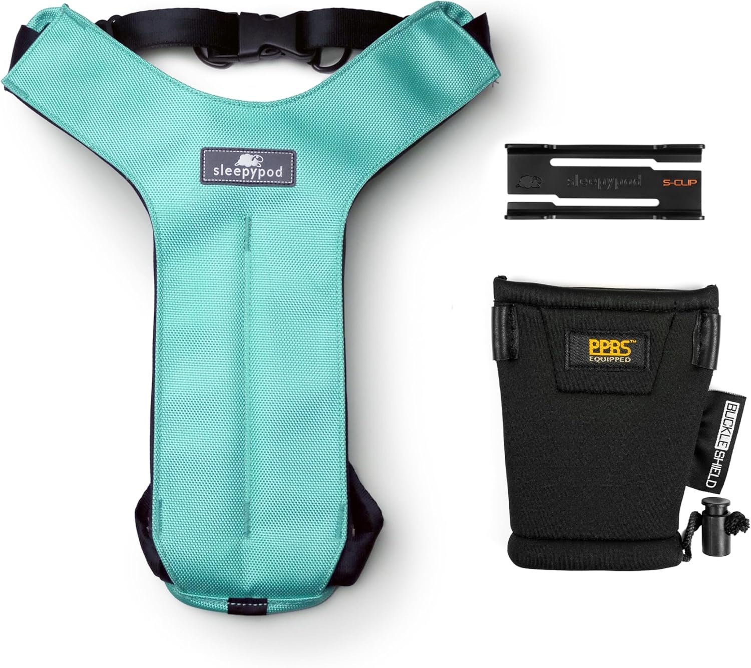 Clickit Sport Plus – Crash-Tested and Safety Certified Car Seat Belt Harness for Dogs (Medium, Robin Egg Blue)