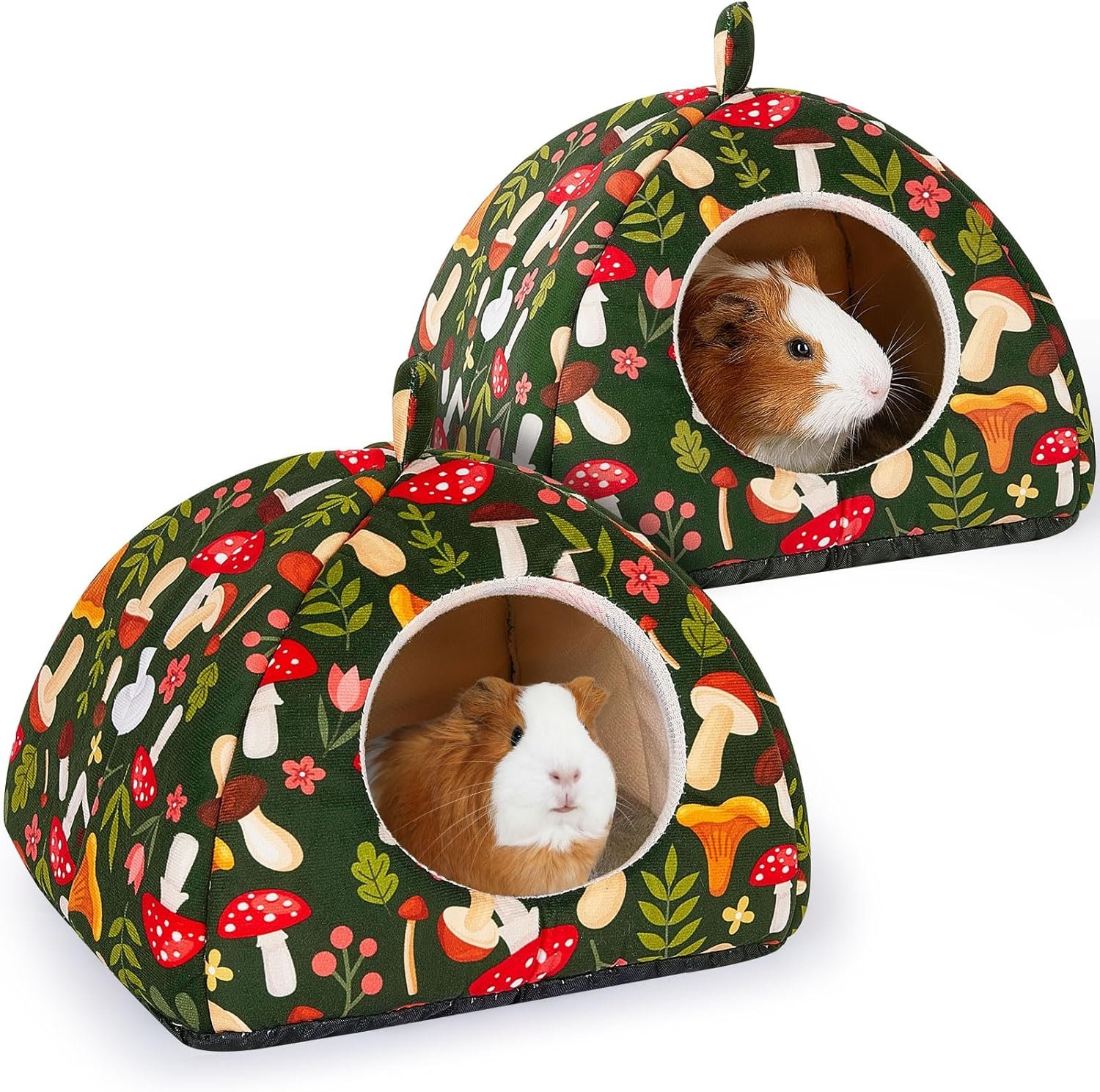 Glittme Guinea Pig Hideout 2Pack – Soft Pads, Washable, Non-Slip Bottom – Rabbit & Hamster Hideout, Ferret Accessories