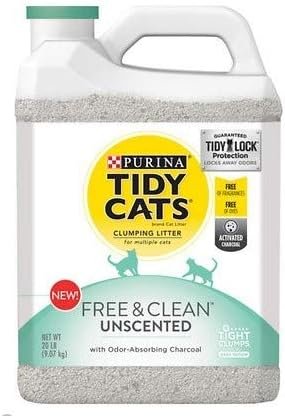 Golden Cat 702115 Tidy Cats Free & Clean Unscented Clumping Cat Litter – Case of 2 (One Pack)