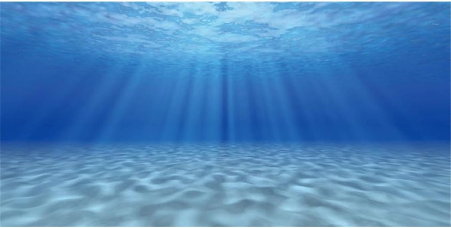 AWERT Undersea Theme Aquarium Background Sunshine Underwater World Fish Tank Background 72×18 inches Durable Polyester Background