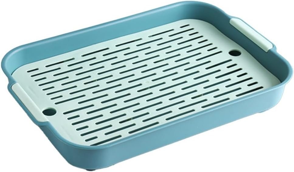 1PC ABS Rabbit Litter Tray, Guinea Pig Litter Pan, Pet Potty Training Toilet Tray, Small Animals Corner Litter Box for Hamster Ferret Chinchilla Hedgehog Bunny, Detachable Design (S Green)