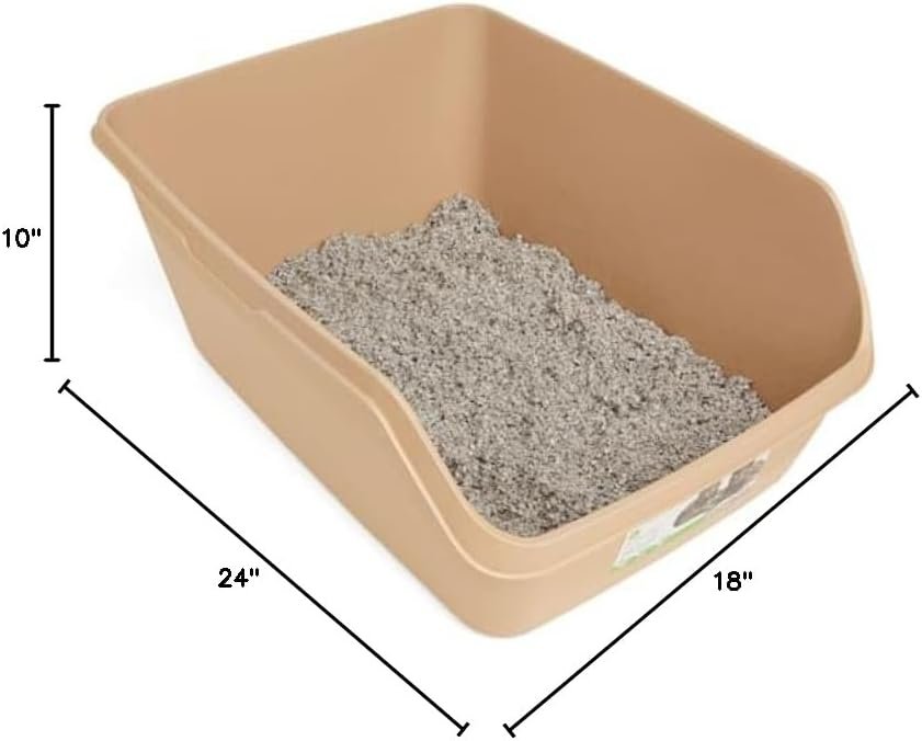 So Phresh by Petco Scatter Shield High-Back Litter Box, Tan, X-Large, 24″ L X 18″ W X 10″ H