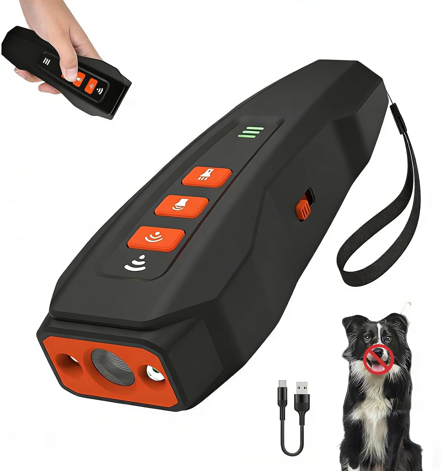 Upgraded Anti Barking Device for Dogs, Ultrasonic Dog Barking Deterrent Devices with LED Light 3 Modes Rechargeable anti dog barking device 33ft Ultrasonic Dog Repeller for Indoor Outdoor Training