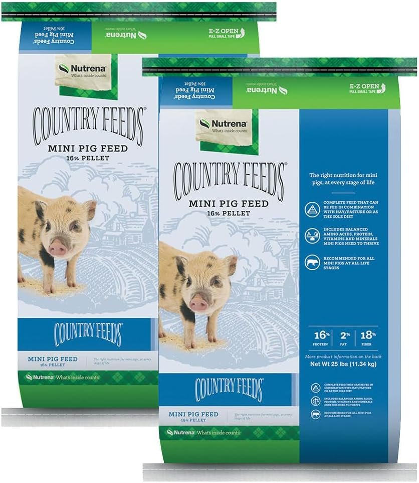 Nutrena Country Feeds Mini Pig Feed 16% Pellet 50 Pounds