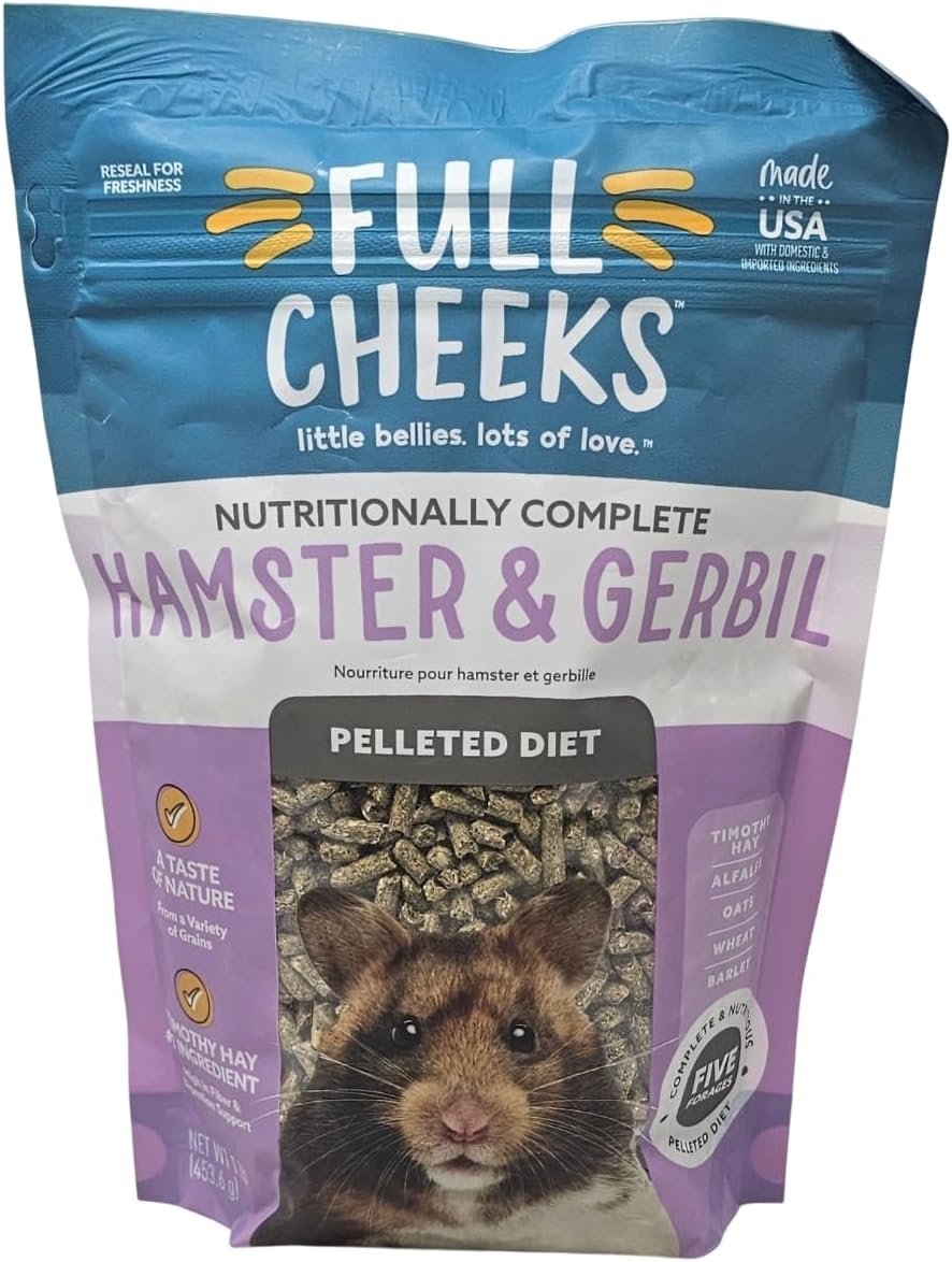 Hamster and Gerbil Pelleted Diet Pellet Food, 1 Pound Bag
