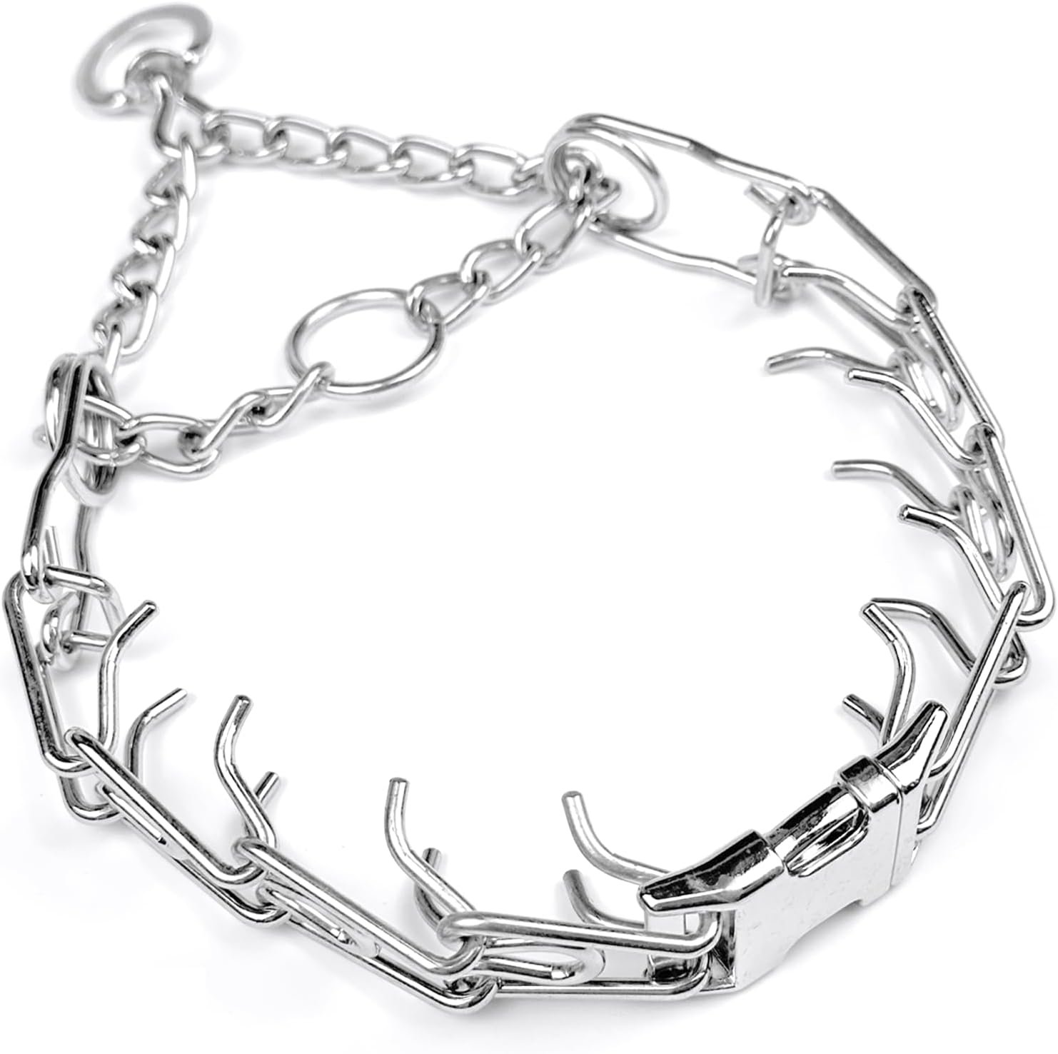 No Pull Adjustable Collar with Quick Release Buckle for Small Medium Large, Extra Link and Caps