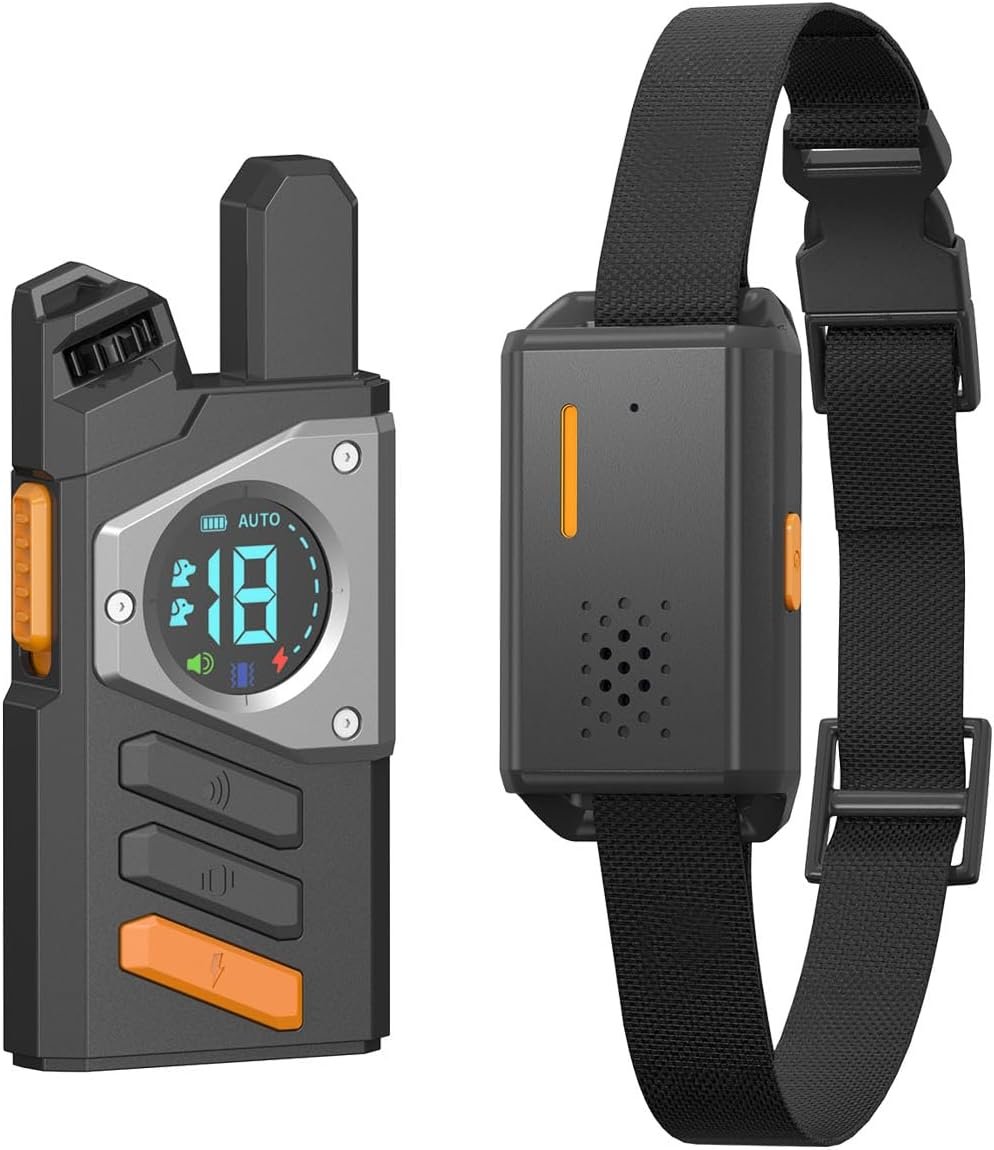 RuffStyle Dog Training Collar – Shock Collar for Dogs & No Shock Option – Bark Collar with Manual Remote + Automatic Mode, Adjustable Dog Collar for Small Medium & Large Dogs Rechargeable & Waterproof