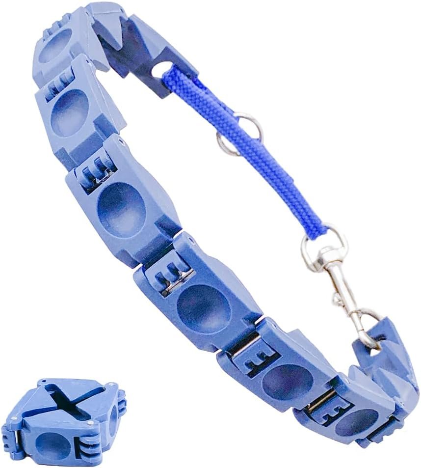 1TO3GO【Upgrade】 Adjustable Dog Training Collar with 4 Extra Links for Medium, Large and X-Large Dogs, Suitable for Dogs with Neck Sizes of 16 Inches or Larger (Seamless Ring-4 Extra Links)