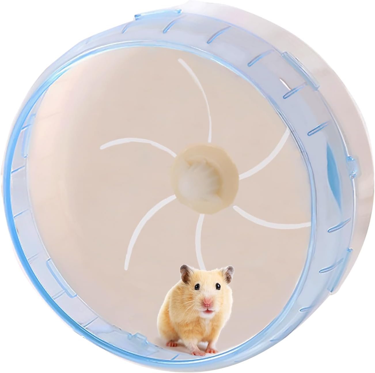 Super-Silent Hamster Exercise Wheel – Hamster Toys Cages Accessories 8.6 Inch Running Spinner Quite Runner for Small Animal Pet Gerbil Dwarf Syrian Hedgehog Rat Mouse Mice (Blue)