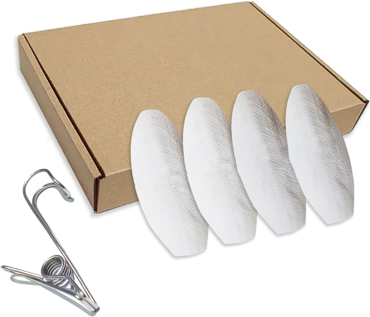Jmxu’s 3.5″-4″ Cuttlebone for Birds Parakeets, Cuddle Bone with Metal Clip, Cuttlefish Bone for Sharp Beaks, Natural Birds Calcium for Parrots Cockatiels Tortoises, 4 Pcs