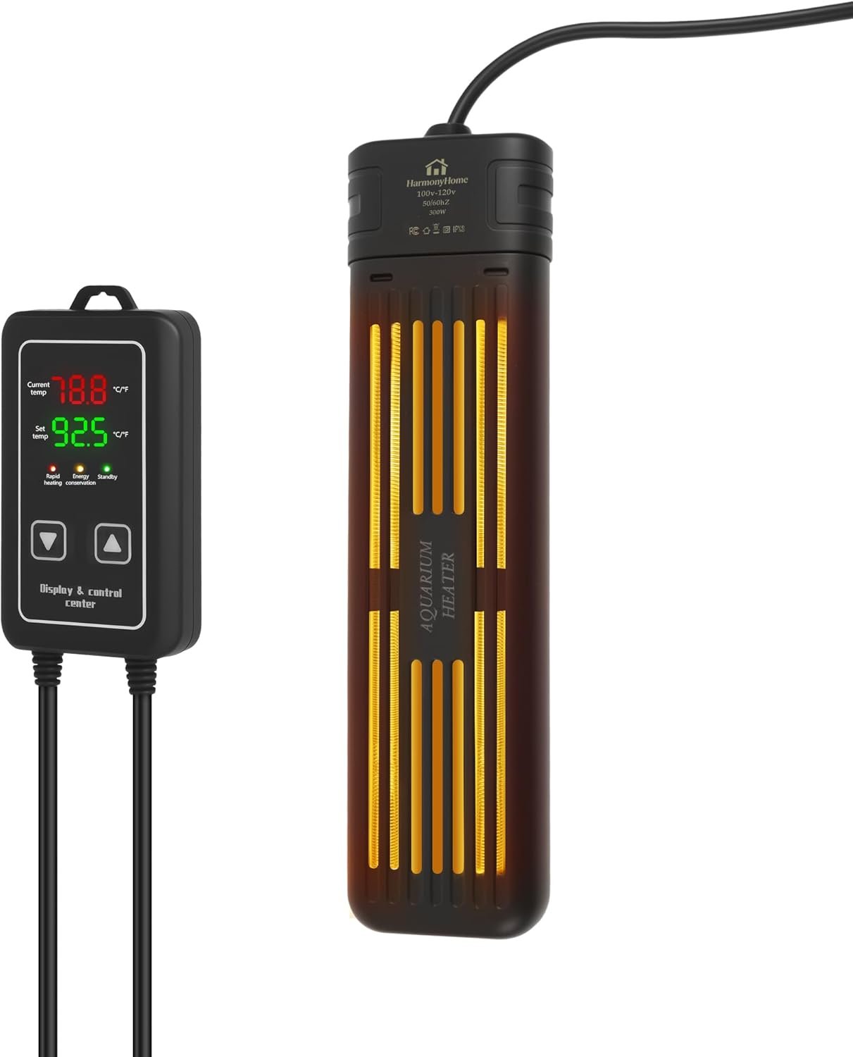 Aquarium Heater 300W/1000W, Submersible Fish Tank Heater with Digital LED Controller and Intelligent Leaving Water Automatically Stop Heating System, for Freshwater and Saltwater