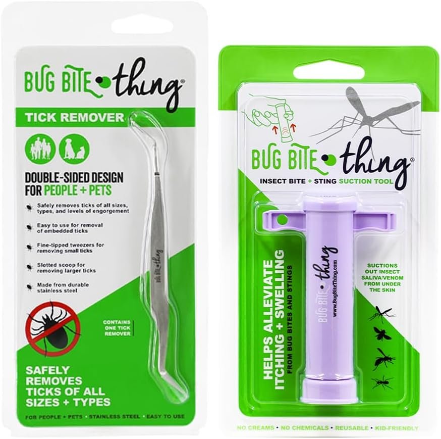 BUG BITE THING Suction Tool and Tick Remover Combo Pack Lavender