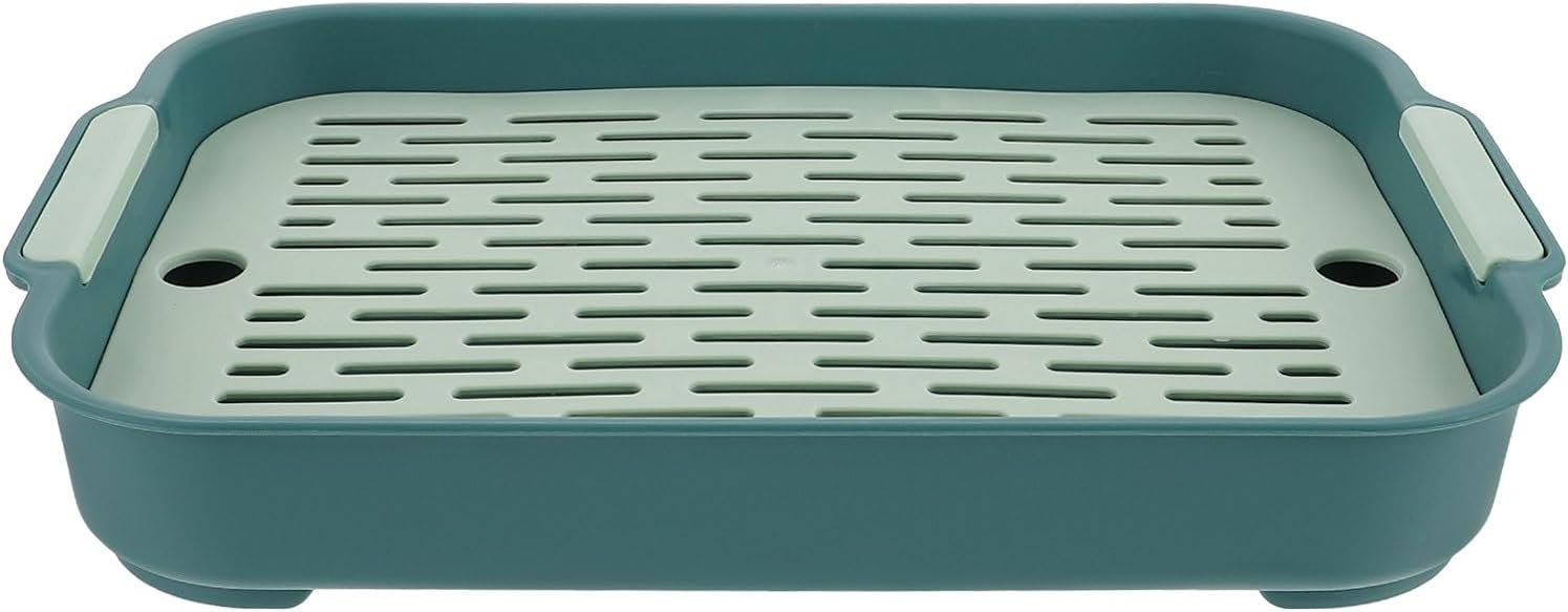 Garneck Guinea Pig Litter Box Rabbit Toilet Tray: Bunny Cage Litter Pan with Grid for Small Animal Potty Training Pet Toilet for Guinea Pig Rabbit Ferret Easy Clean
