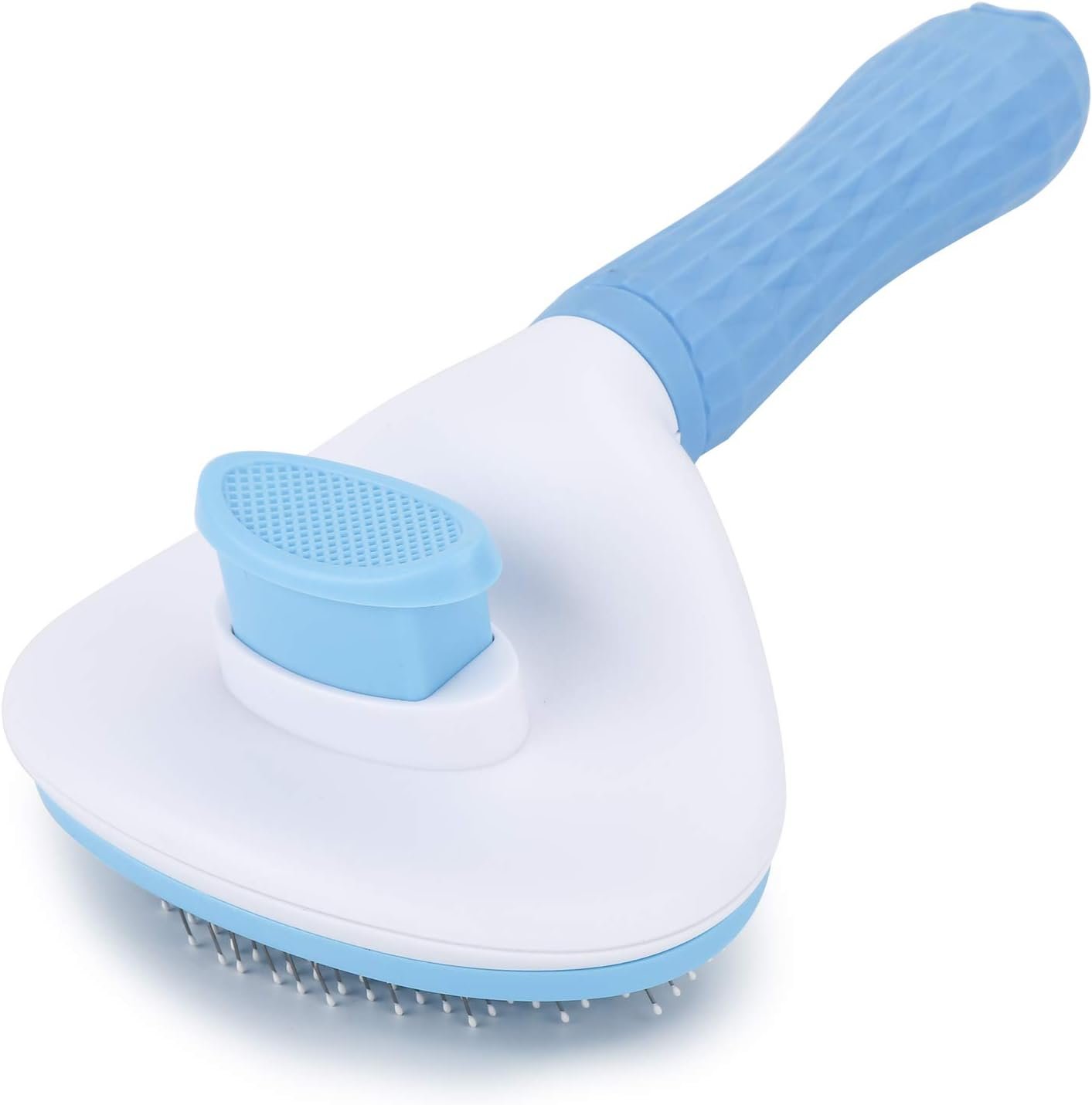 Depets Self Cleaning Slicker Brush, Dog Cat Bunny Pet Grooming Shedding Brush – Easy to Remove Loose Undercoat, Pet Massaging Tool Suitable for Pets with Long or Short Hair