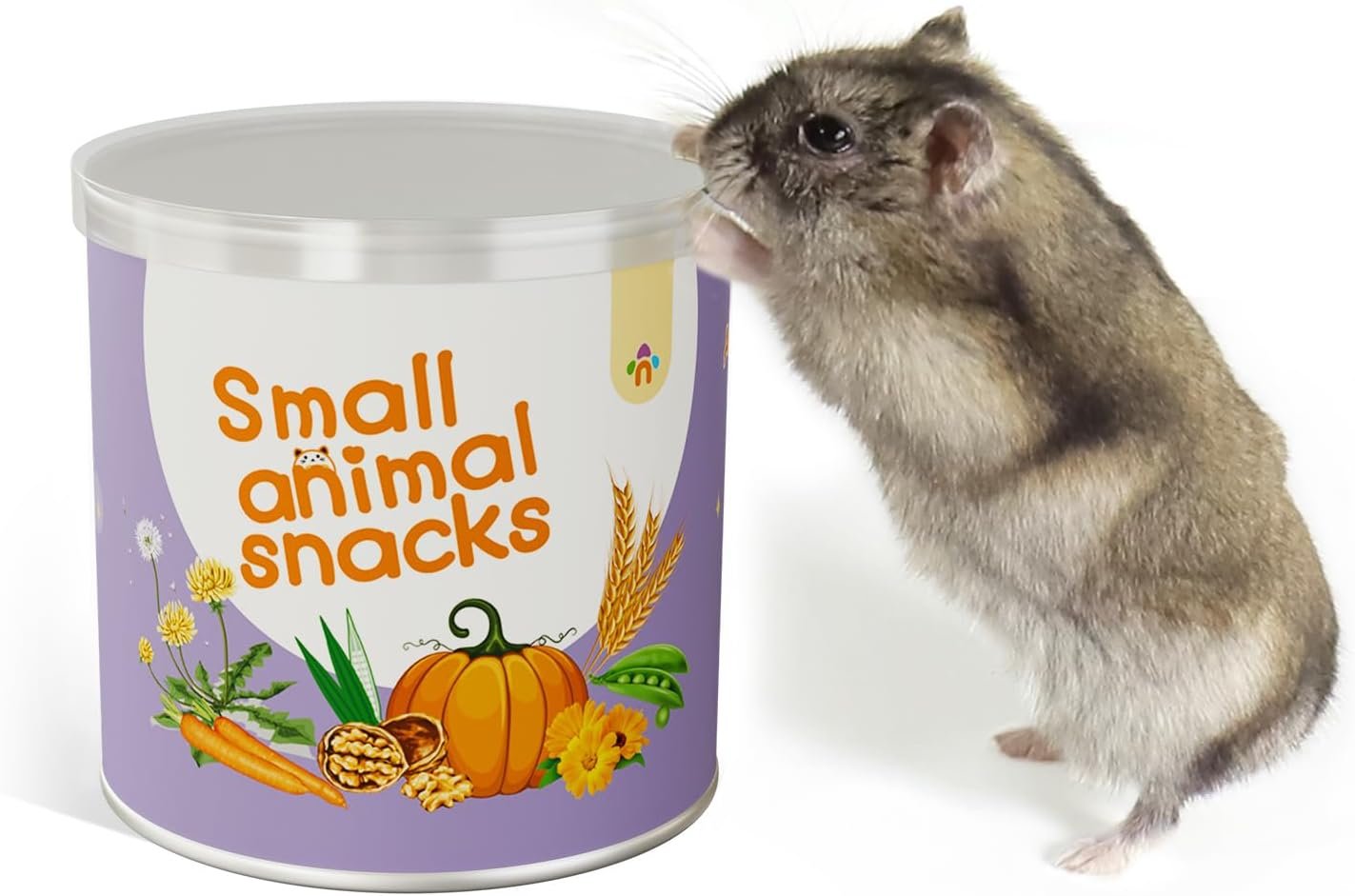 Niteangel Hamster Snack & Treats Toy – Small Animal Natural Treat Mix for Dwarf Syrian Robo Hamsters Gerbils Mice Lemmings Degus or Other Small-Sized Pets (Walnut-Shell Boat)