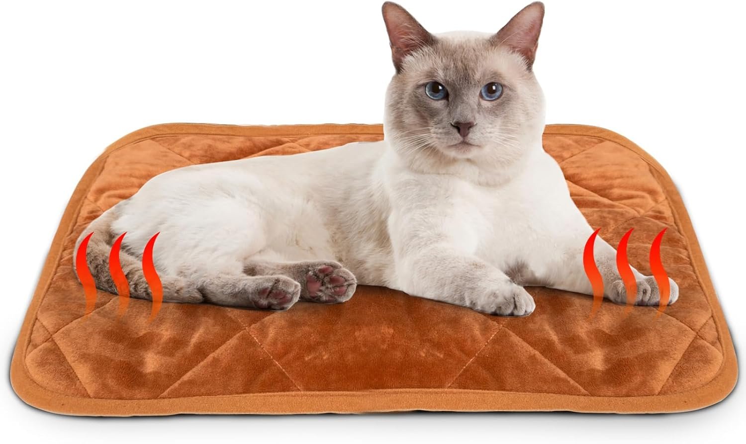 NAMOTEK Self-Warming Cat Bed Indoor/Outdoor Super Soft Self Heating Pet Mat Washable Thermal Pad for Cat & Dog 21×16 inch
