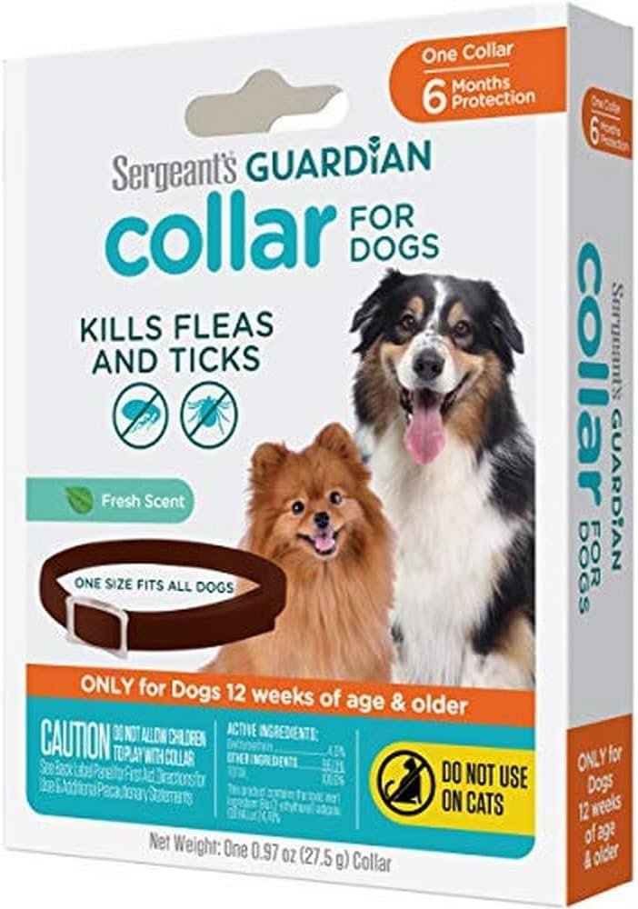 Sergeant’s Guardian Flea & Tick Collar for Dogs, 1 Count