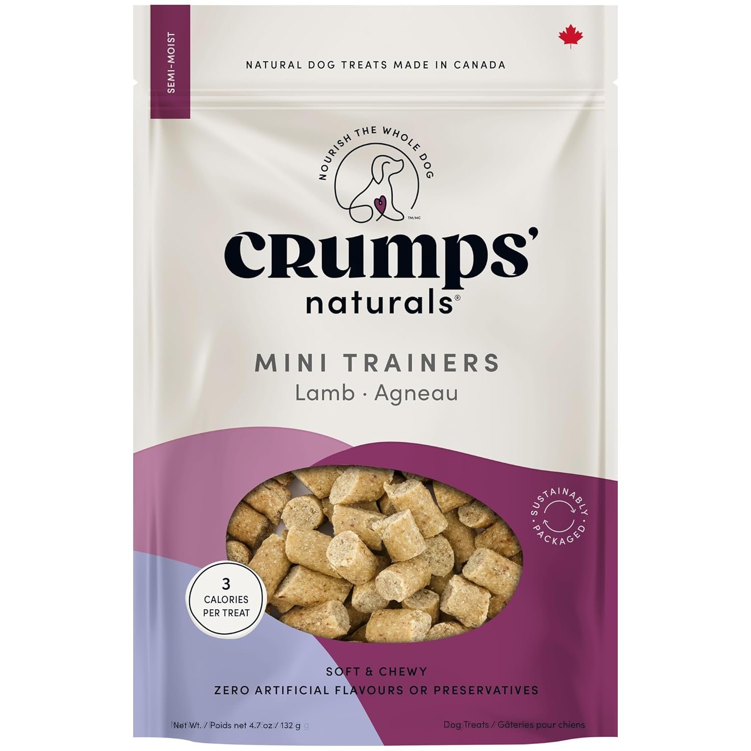 Crumps’ Naturals Mini Trainers Semi-Moist Lamb 4.7oz