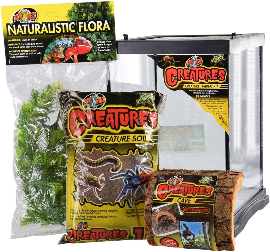 Zoo Med Creatures Creature Habitat Kit – Ideal for Spiders, Insects, and Other Invertebrate Species