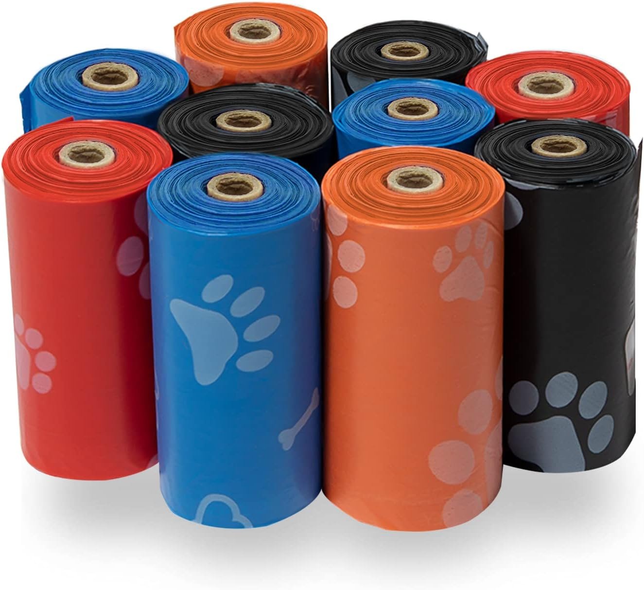 Best Pet Supplies Dog Poop Bags for Waste Refuse Cleanup, Doggy Roll Replacements for Outdoor Puppy Walking and Travel, Leak Proof and Tear Resistant, Thick Plastic – Assorted, 150 Bags
