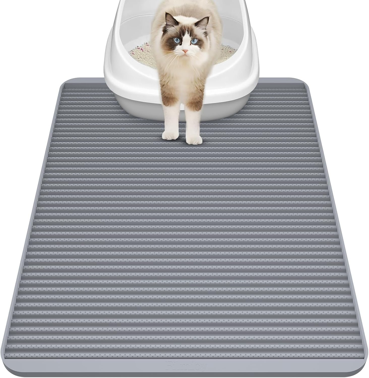 Filmicy Silicone Cat Litter Mat – 31′ x 23′ Waterproof Large Kitty Mat, Non-Slip, Durable, Easy Clean & Washable Cat Litter Tray Mat for Scatter Control