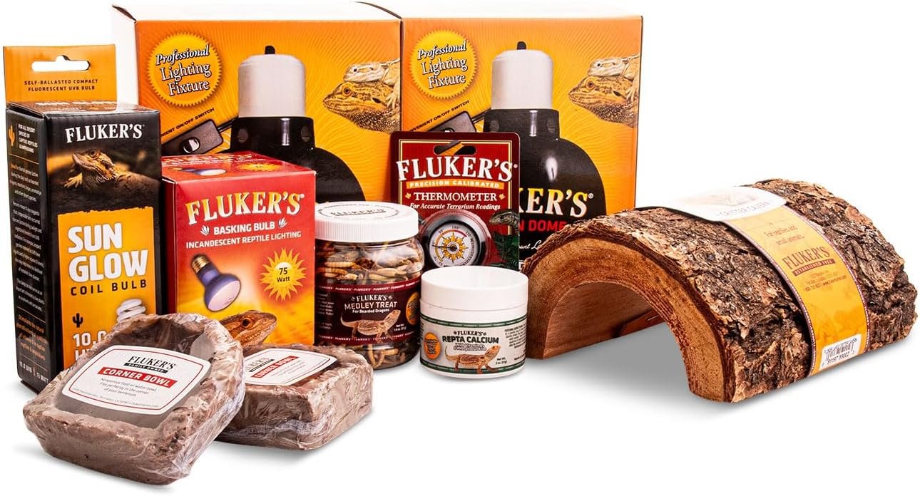 Fluker’s Bearded Dragon Deluxe Starter Kit – Includes The Essentials Needed for a Bearded Dragon Habitat.