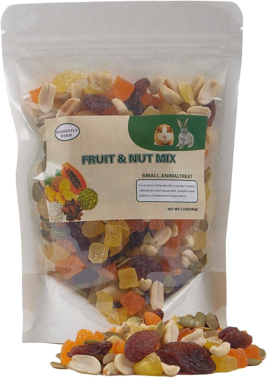 Tropical Fruit & Nut Mix – Chinchilla Food, Suitable for Rabbits, Guinea Pigs, Sugar Gliders & Small Herbivores (1.2 lb, Pack of 1)