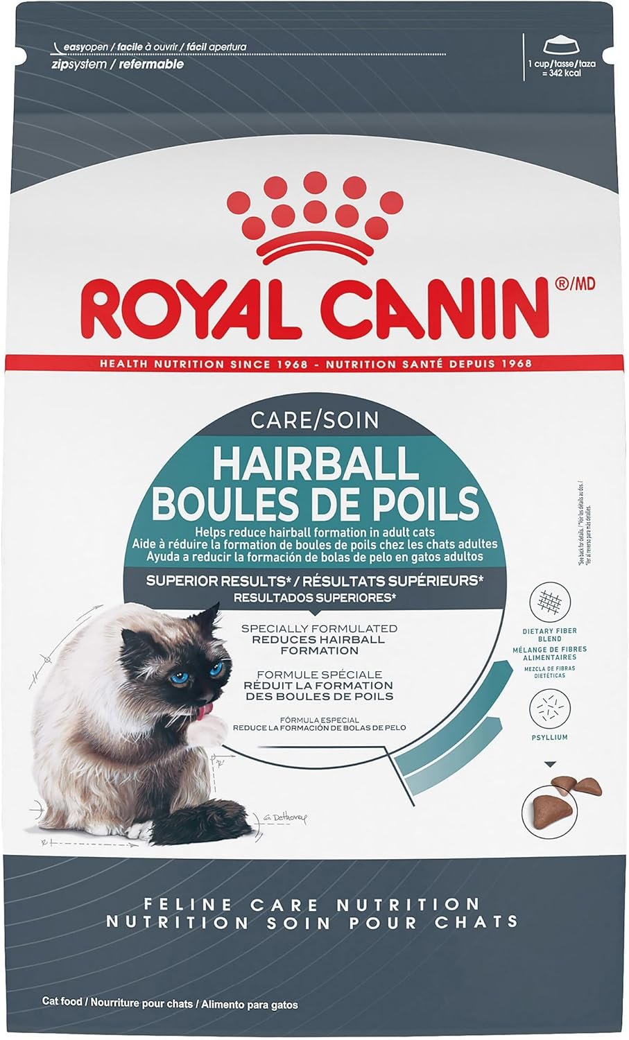 Royal Canin Feline Care Nutrition Hairball Care Adult Dry Cat Food, 6 lb Bag