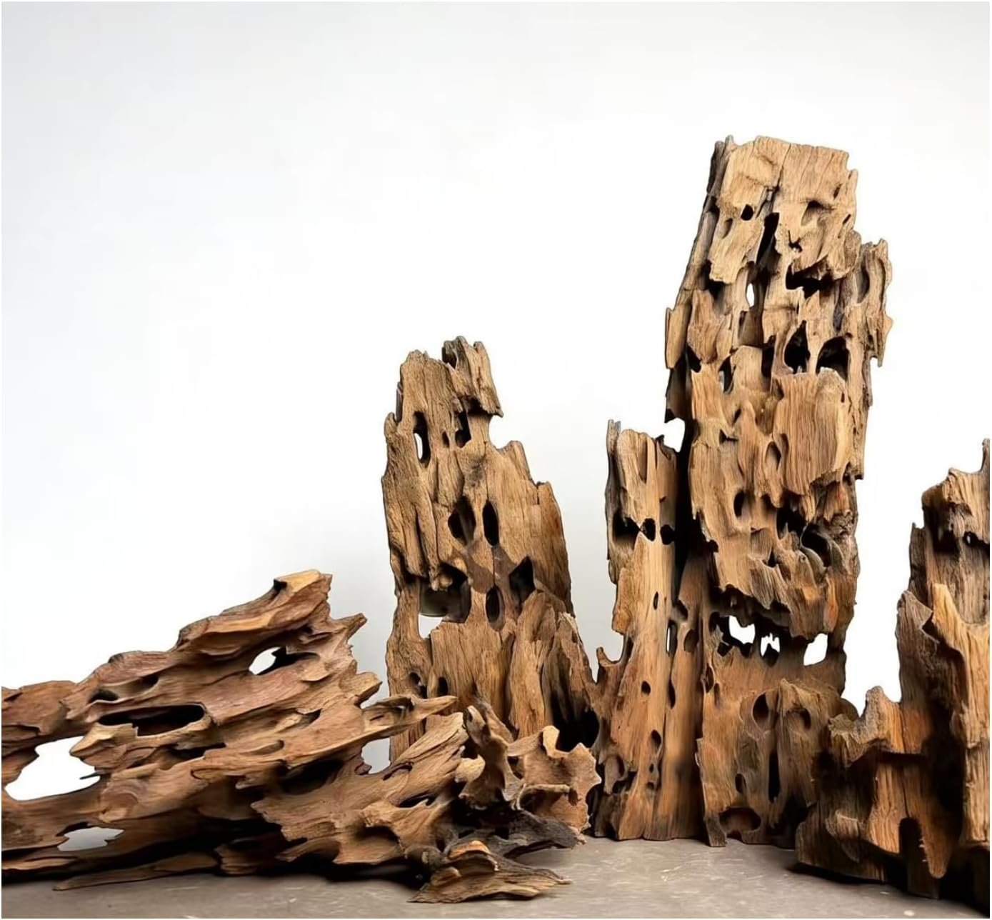 Aquarium Driftwood Shrimp Wood Natural Trunk & Assorted Branches 1.9-3.9″ (5-10cm) Terrarium Ornament for Fish, Shrimp & Reptiles Habitat Decor, 5 Pcs