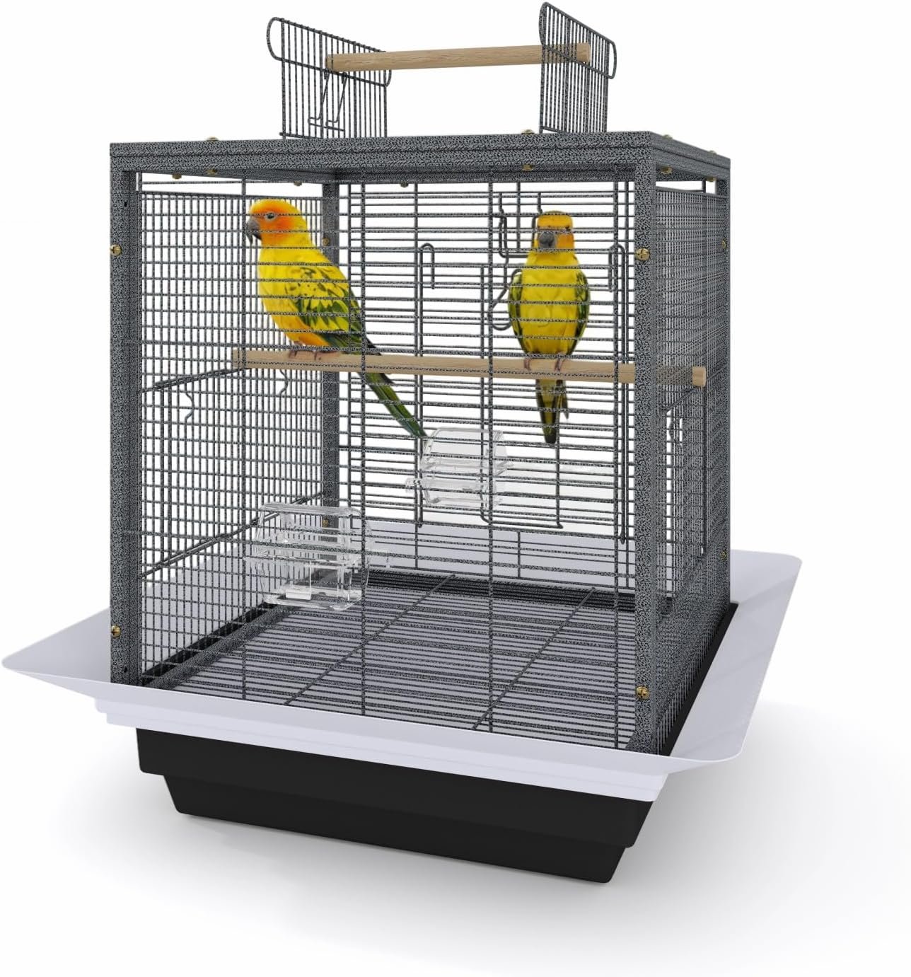 Garvee Small Bird Cage with Playground Stand, 20 Inch High Travel Bird Cage for Parrot, Parrot Carrier for Parakeet, Cockatiels, Budgies Medium Small Sized Birds