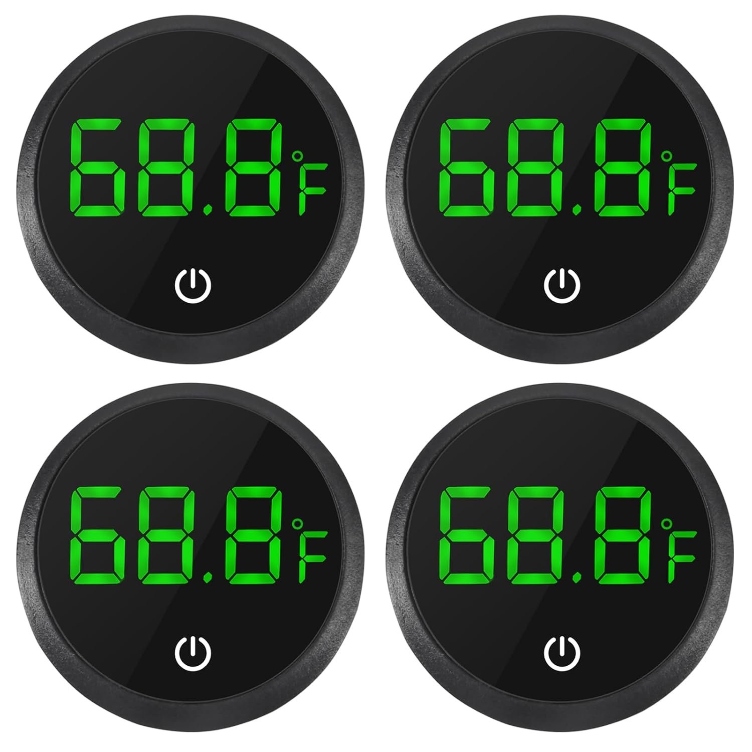 ACEIRMC 4pcs Fish Tank Digital Thermometer Accurate LED Display to ±0.9°F Tank Thermometer Aquarium Temperature Measurement Suitable for Fish, Axolotl, Turtle or Aquatic