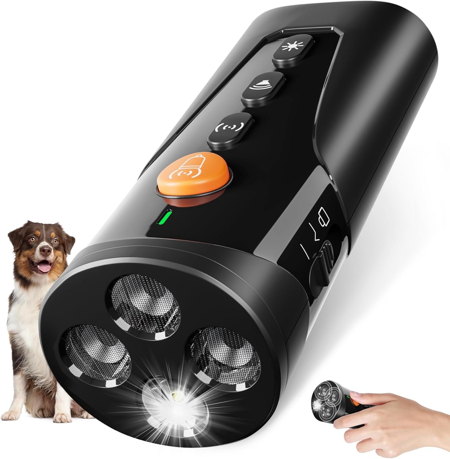 Urchin Dog Bark Deterrent Device, 3X Ultrasonic Anti Barking Device 6 Modes Dog