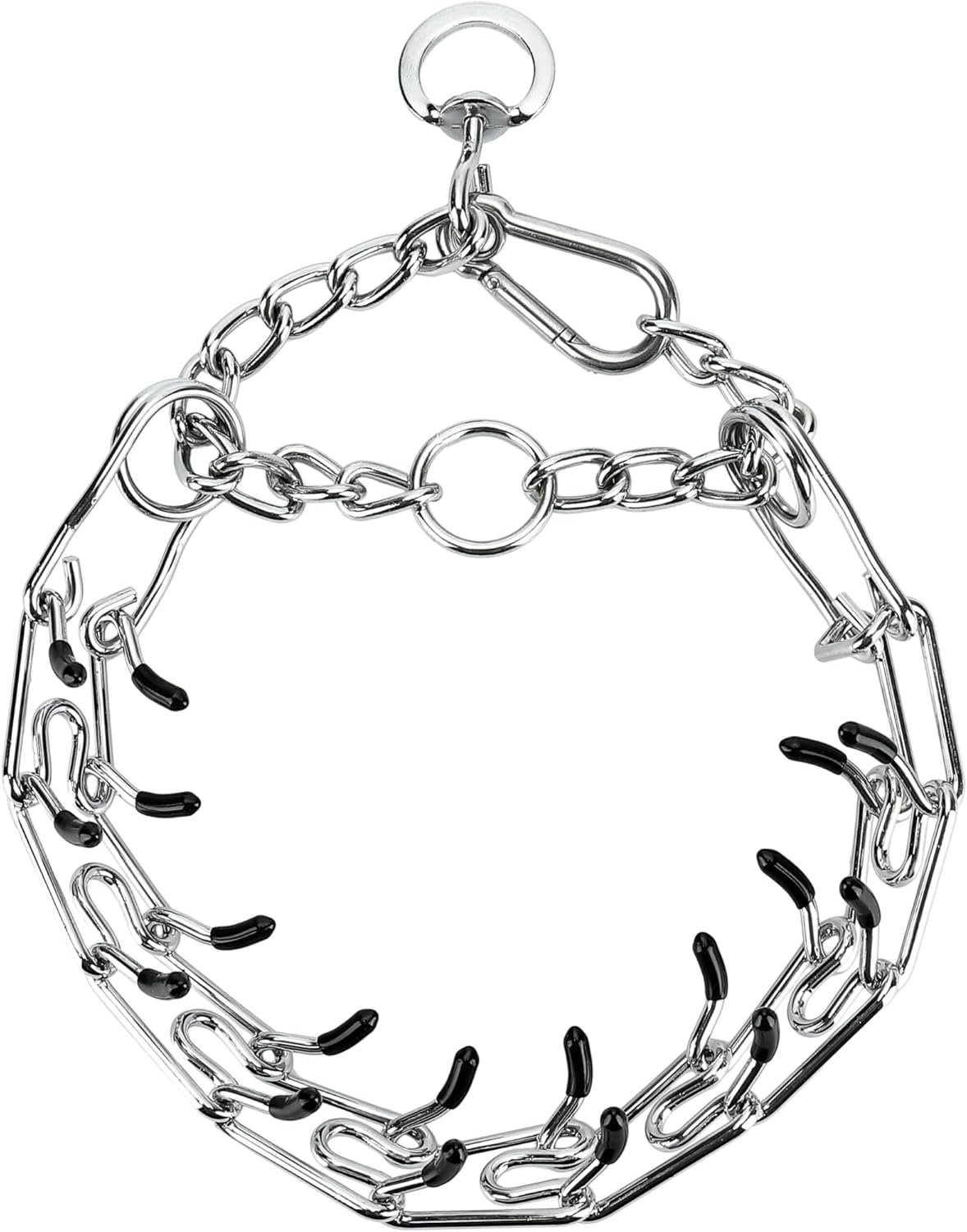 DEYACE Stainless Steel Dog Training Collar, Quick Release Buckle, Adjustable Collar for Large Dogs Neck Girth 12″-17“