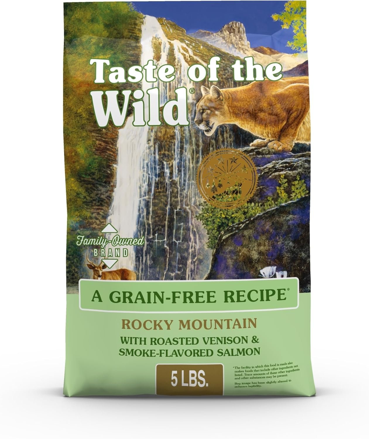 Taste of the Wild Rocky Mountain All Life Stages High Protein Grain-Free Recipe with Roasted Venison & Smoke-Flavored Salmon Dry Cat Food 5lb Bag