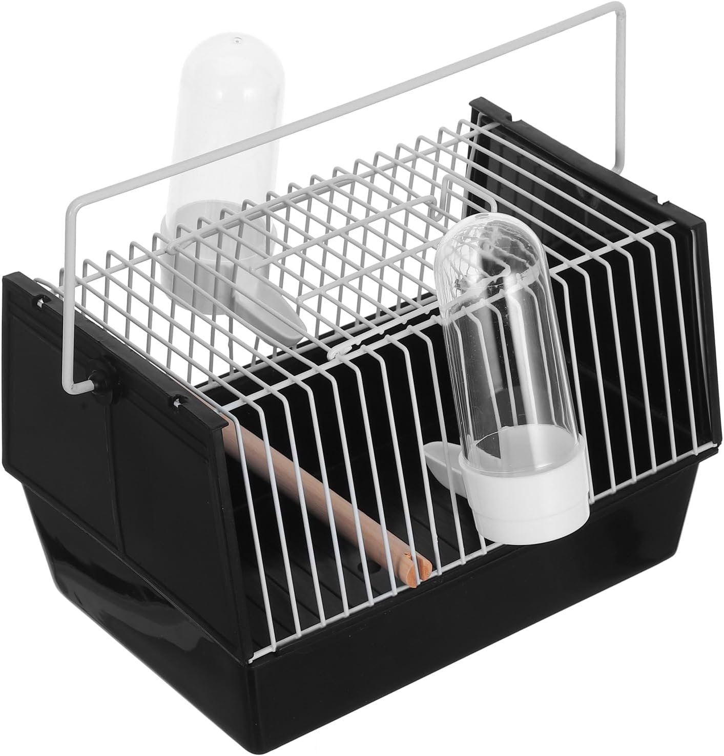 Generic Portable Bird Cage Handheld Carrier for Small Birds Parrots Lightweight Travel Cage with Handle 8.27 Inch Mini Bird Travel Carrier for Outdoor Use
