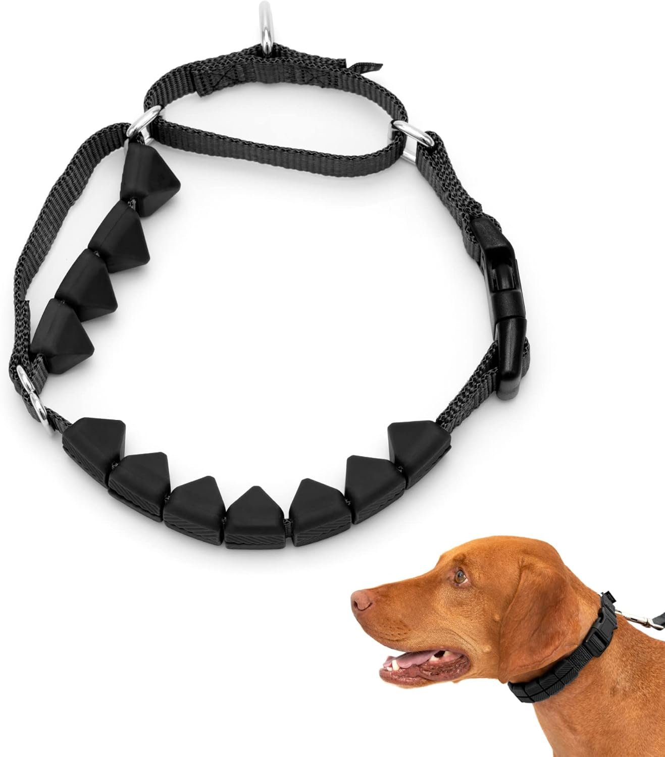 PetSafe Soft Point Training Collar, No Pull Training Collar for Dogs, Rubber Soft Points, Medium, 3/4 in, Black