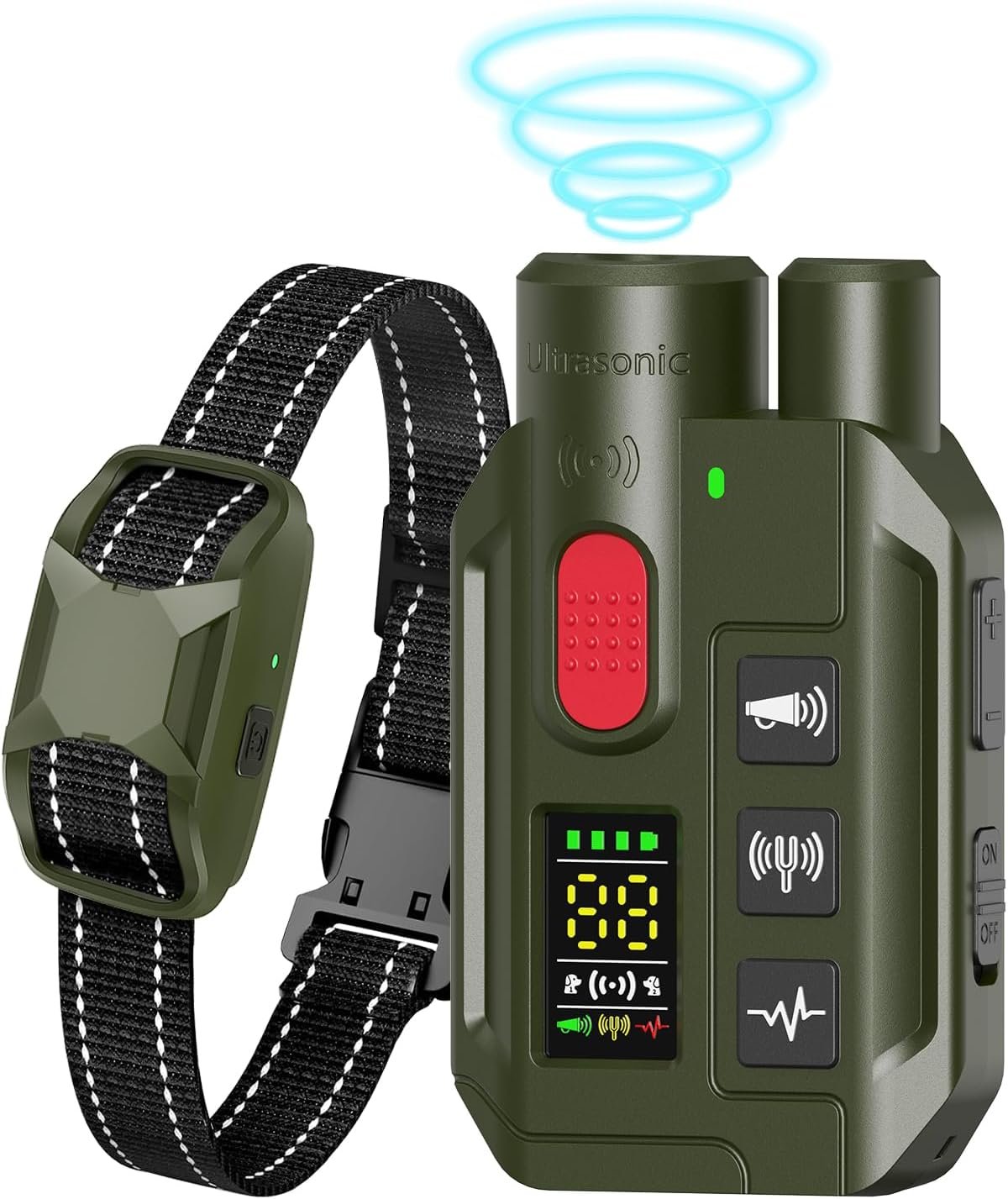 Dogs Training Collar with Remote Control 1968FT, IP67 Waterproof Rechargeable Collar with 4 Training Modes (Beep&Vibration but Fully Safe for Pets) for Small Medium Large Dogs.