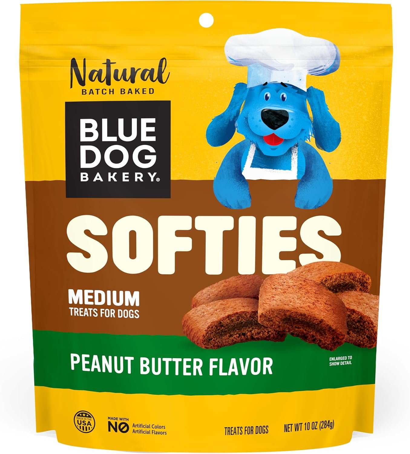 Blue Dog Bakery Softies, Soft & Chewy Peanut Butter Dog Treats, Medium Size, Healthy Treats, All Natural Ingredients,10 oz (Pack of 1)