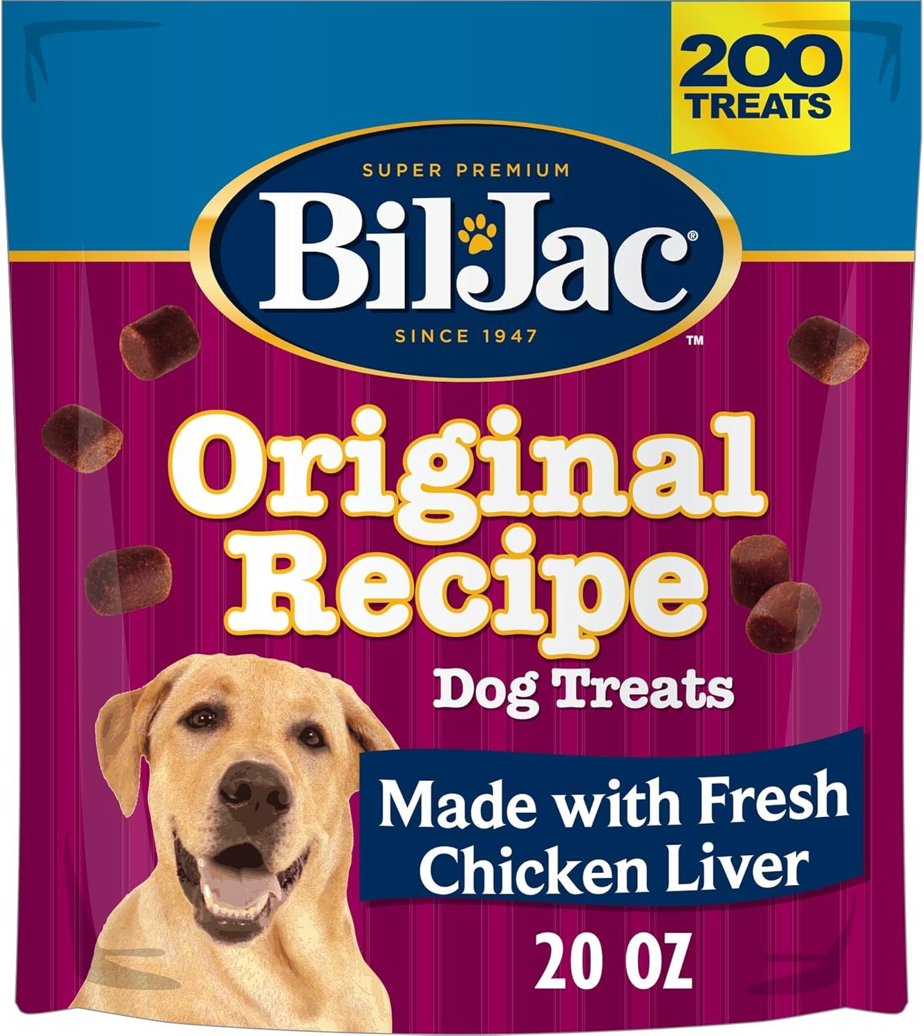 Bil-Jac Original Recipe Soft Dog Treats | Real Chicken Liver | 20 oz Resealable Bag
