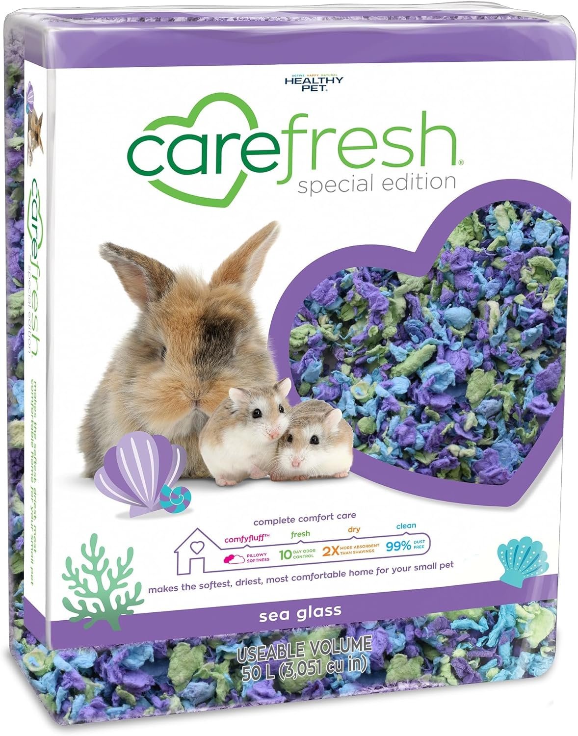 Carefresh Sea Glass Small Pet Animal Bedding 50 Liter