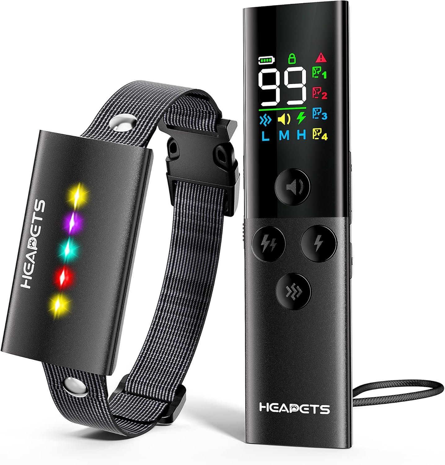 Dog Training Collar with Remote Control, 1600FT Electric Collars for Dogs 8-120 LBs, IP67 Waterproof Collar with Safe Static, Beep, Vibration, Rechargeable E-Collar for Small Medium Large Dogs, Black